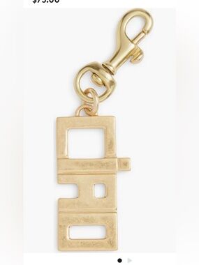 NWOT Ciao Gold Tone Key Charm Pendant